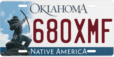 OK license plate 680XMF