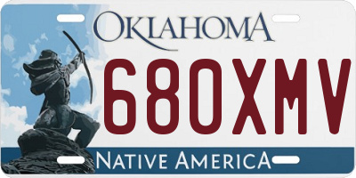 OK license plate 680XMV