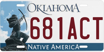 OK license plate 681ACT