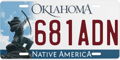 OK license plate 681ADN