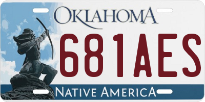 OK license plate 681AES