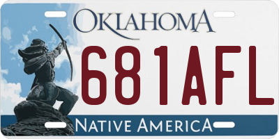 OK license plate 681AFL