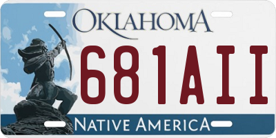 OK license plate 681AII