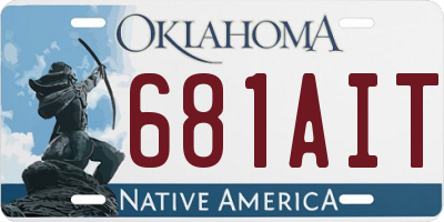 OK license plate 681AIT