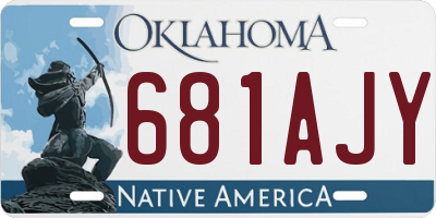 OK license plate 681AJY