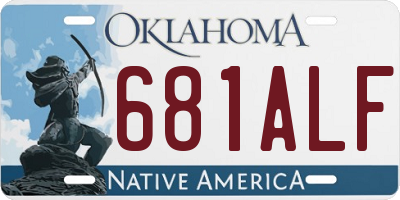OK license plate 681ALF
