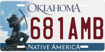 OK license plate 681AMB