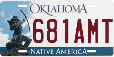 OK license plate 681AMT
