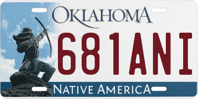 OK license plate 681ANI