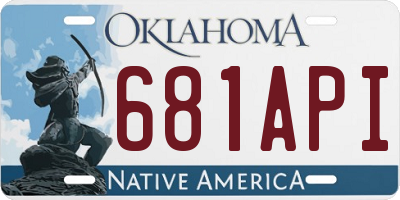 OK license plate 681API