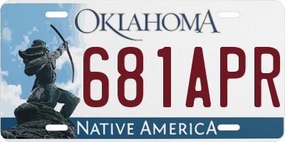OK license plate 681APR