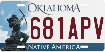 OK license plate 681APV