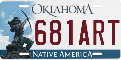 OK license plate 681ART