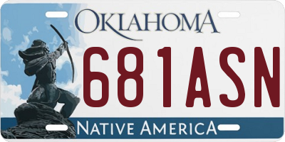 OK license plate 681ASN