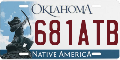 OK license plate 681ATB