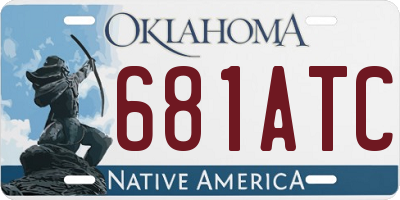 OK license plate 681ATC