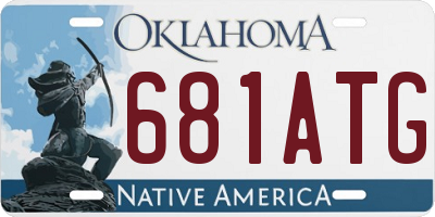 OK license plate 681ATG