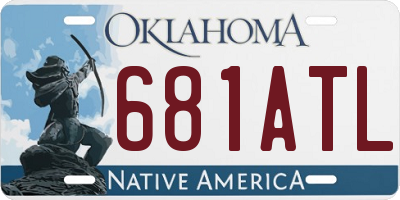 OK license plate 681ATL