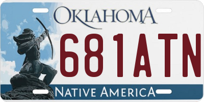 OK license plate 681ATN