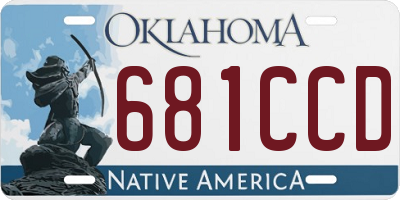 OK license plate 681CCD