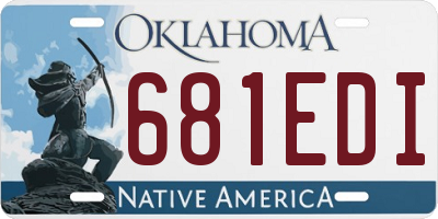 OK license plate 681EDI