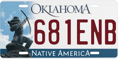 OK license plate 681ENB