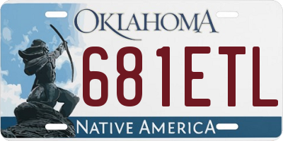 OK license plate 681ETL