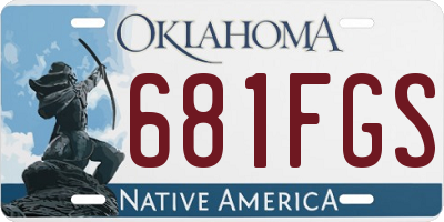 OK license plate 681FGS