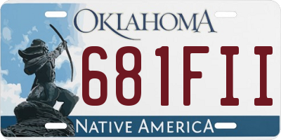 OK license plate 681FII