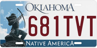 OK license plate 681TVT