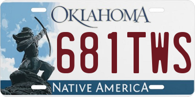 OK license plate 681TWS