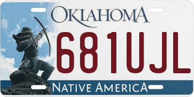 OK license plate 681UJL