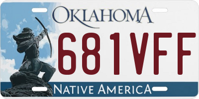 OK license plate 681VFF