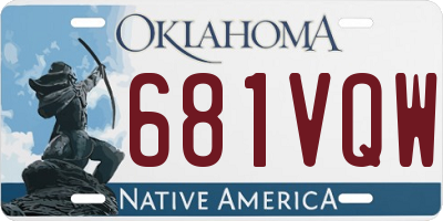 OK license plate 681VQW