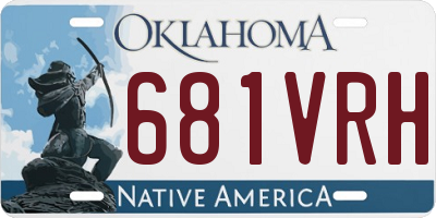 OK license plate 681VRH