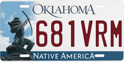 OK license plate 681VRM