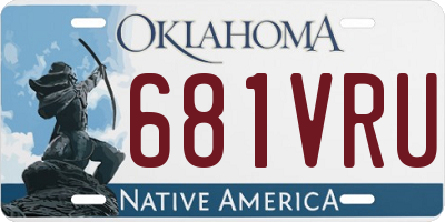 OK license plate 681VRU