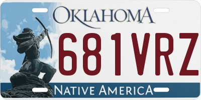 OK license plate 681VRZ