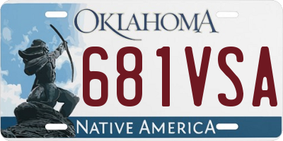 OK license plate 681VSA