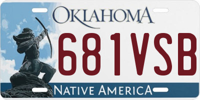 OK license plate 681VSB