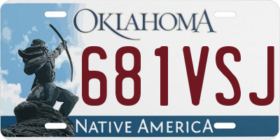 OK license plate 681VSJ