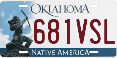 OK license plate 681VSL