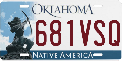 OK license plate 681VSQ