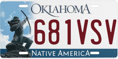 OK license plate 681VSV