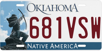 OK license plate 681VSW