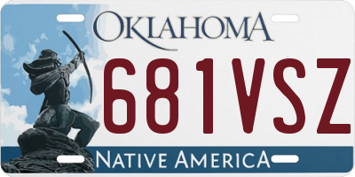 OK license plate 681VSZ
