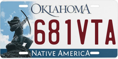 OK license plate 681VTA