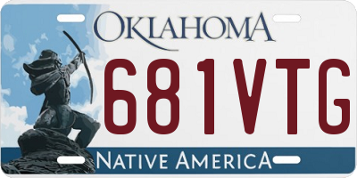 OK license plate 681VTG