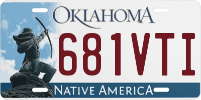 OK license plate 681VTI