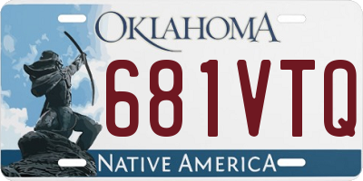OK license plate 681VTQ